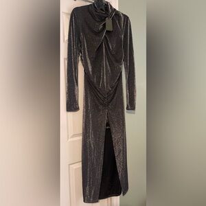 Elegant Black Glitter Dress